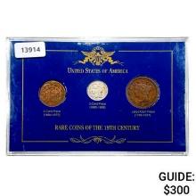 1848-1865 Rare Coins of the 19th Century [3 Coins]