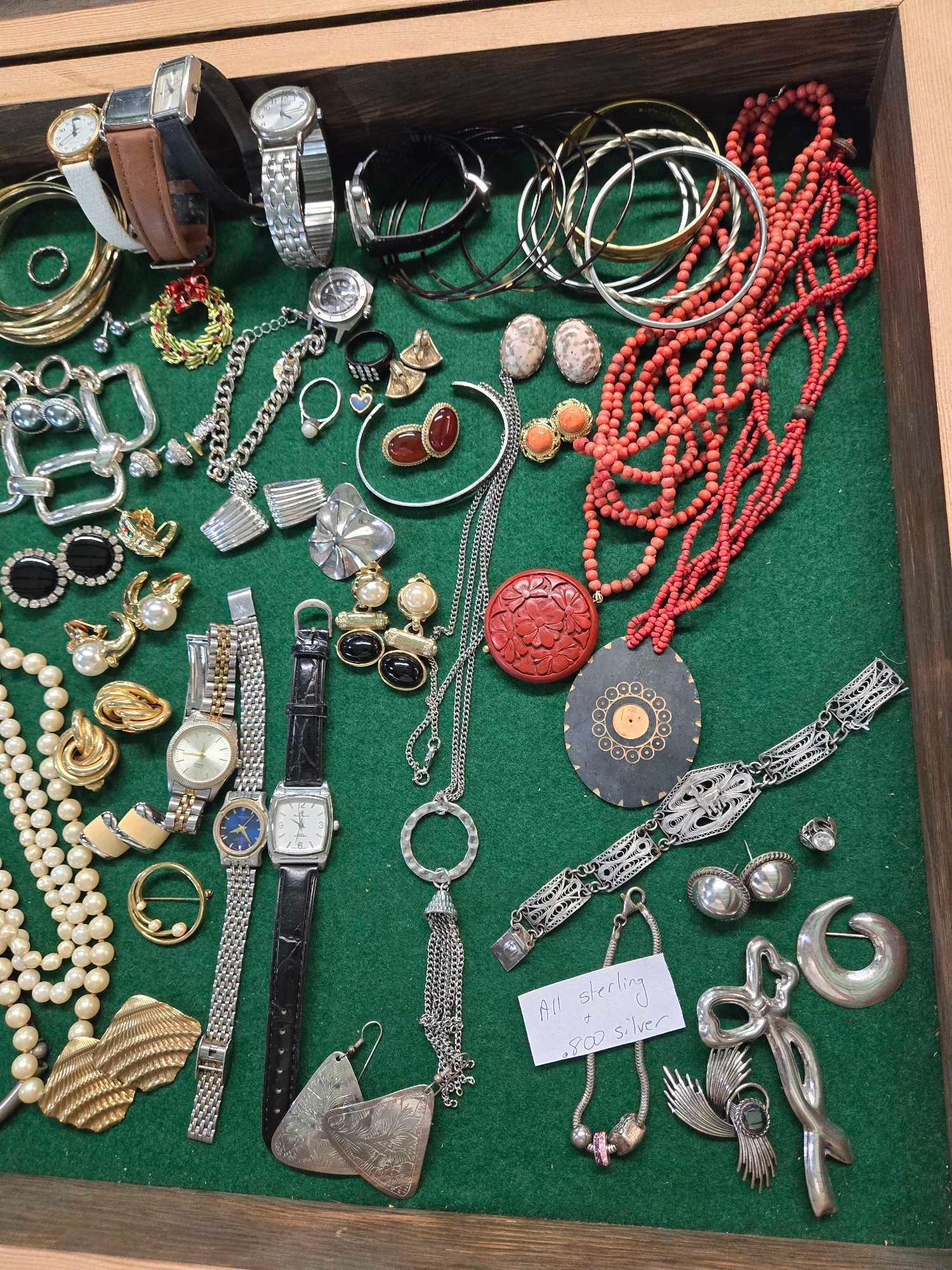 Case Lot of Estate Jewelry Incl. Sterling Silver