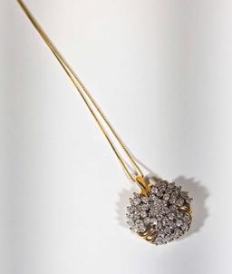 14k Gold Diamond Pendant Necklace