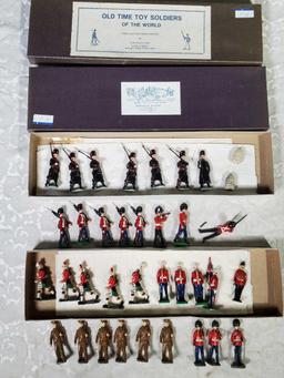 2 Boxes of Vintage Hand Painted Toy Soldiers