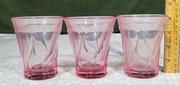 2 sets Of Mid Century Modern High Ball Glasses