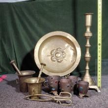 Collection Of Brass Tablewares