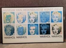 Vintage Framed 10 Marilyns Andy Warhol Poster Museum Van Hedendaagse Kunst Gent