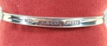 Tiffany & Co. 925 T&CO 1847 Sterling Silver Narrow Cuff Bracelet
