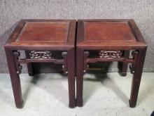 Pair Of Chinese Export Hardwood Stands