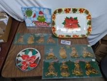 Christmas BEar Ornaments, Gift Boxes, Platter, etc