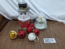 Ornaments, Tea Cup and Saucer, Snowman Decor