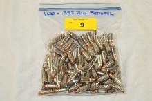 100 Rounds of Federal .357 SIG Ammo