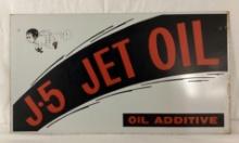 J-5 Jet Oil Metal Sign w/ Jet Man Graphic