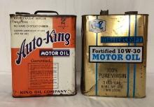 Auto King and Coast to Coast 2 Gallon Oil Cans