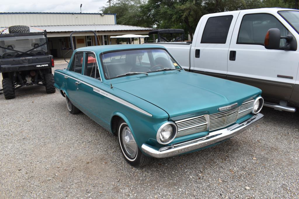 1965 PLYMOUTH VALAINT CAR (VIN # 1357191072) (BEEN RESTORED, 109 MILES ON NEW ENGINE AND 59,494 MILE