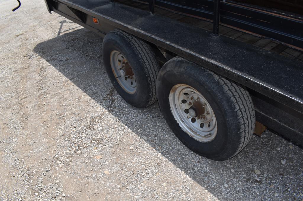 6' X 16' GOOSENECK CATTLE TRAILER (PLATE # DNGM08) (REGISTRATION PAPER ON HAND AND WILL BE MAILED CE