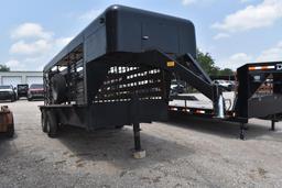 6' X 16' GOOSENECK CATTLE TRAILER (PLATE # DNGM08) (REGISTRATION PAPER ON HAND AND WILL BE MAILED CE
