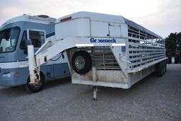 2015 GOOSENECK 6'8" X 28' CATTLE TRAILER (VIN # 16GS62832FB068813) (TITLE ON HAND AND WILL BE MAILED