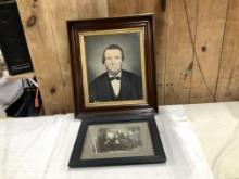 Vintage Painting & Robert Pooley Family Photo