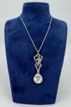 Sterling Silver Celtic Love Spoon Necklace