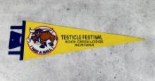 Testicle Festival Rock Creek Montana Pennant