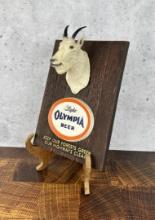 Olympia Light Beer Mountain Goat Sign