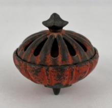 Antique Vantines Cast Iron Incense Burner