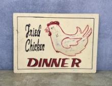 Fried Chicken Dinner Metal Sign