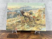 Charles M Russell Bugling Elk Puzzle