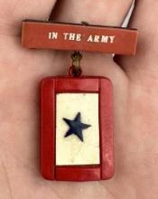 WW2 In The Army Son in Service Celluloid Pin
