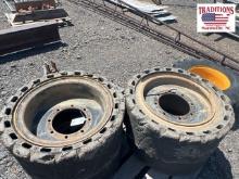 (4) Skid Steer Tires/Wheels