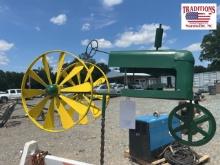 Green Tractor Whirligig