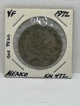 1972 Mexico Cinco Pesos Coin