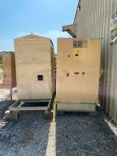 LOT OF SKID MOUNTED STORAGE CABINETS