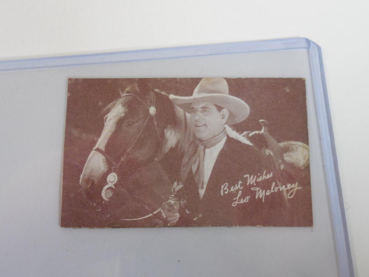 1938 EXHIBIT MOVIE STARS HAND CUT VINTAGE CARD LEO MALONEY