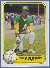 Sharp 1981 Fleer #574 Rickey Henderson 2nd Year Oakland Athletics