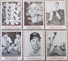 Bob Feller 6 Card Set w/ Autograph Cleveland Indians