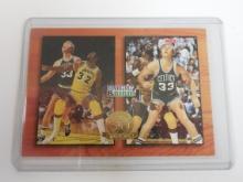 RARE 1993-94 SKYBOX NBA HOOPS LARRY BIRD MAGIC JOHNSON GOLD STAMPED 5TH ANNIVERSARY