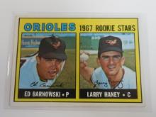1967 TOPPS BASEBALL #507 - ED BARNOWSKI LARRY HANEY ROOKIE CARD ORIOLES STARS