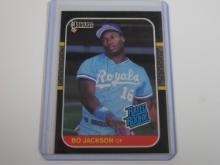 1987 DONRUSS BASEBALL BO JACKSON RATED ROOKIE CARD RC ROYALS