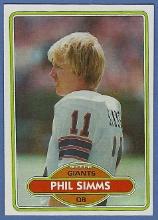Sharp 1980 Topps #225 Phil Simms RC New York Giants