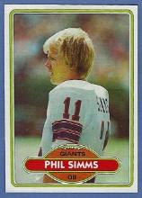 Sharp 1980 Topps #225 Phil Simms RC New York Giants