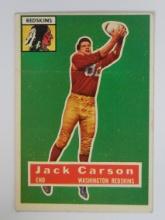 1956 TOPPS FOOTBALL #1 JACK CARSON REDSKINS ROOKIE CARD VERY NICE EYE APPEAL