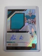 2018 PANINI UNPARALLELED MIKE GESICK AUTOGRAPHED JERSEY ROOKIE CARD DOLPHINS