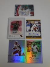 AMAZING FOOTBALL AUTOGRAPHED ROOKIE CARD LOT MUST SEE WITH PRISMS