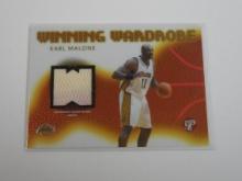 2004-05 TOPPS PRISTINE KARL MALONE GAME USED JERSEY CARD LOS ANGELES LAKERS