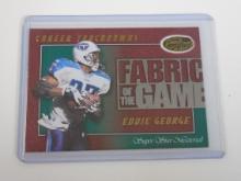 2000 LEAF CERTIFIED EDDIE GEORGE FABRIC OF THE GAME LEATHER #D 464/500