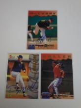 BASEBALL CERTIFIED AUTOGRAPHED CARD LOT THREE CARDS MUST SEE