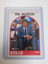 1989-90 NBA HOOPS PHIL JACKSON CHICAGO BULLS COACHING ROOKIE CARD