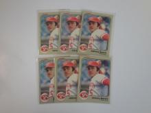 1983 FLEER BASEBALL #584 JOHNNY BENCH SIX CARD LOT CINCINNATI REDS