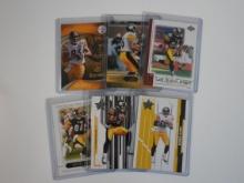 HINES WARD SIX CARD LOT PITTSBURGH STEELERS TOPPS UD LEAF