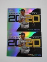 2020 TOPPS CHROME UPDATE RAFAEL DEVERS DECADES NEXT REFRACTOR LOT RED SOX