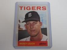 1964 TOPPS BASEBALL #128 MICKEY LOLICH ROOKIE CARD DETROIT TIGERS RC