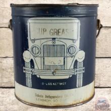 Dakota Independent Oil Co. 10 Pound Grease Metal Can w/ Automobile